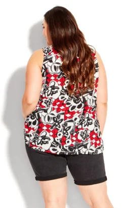 Avenue Black Floral Geometric Print Vest Top 8 Avenue Black Floral Geometric Print Vest Top -Bold Fit Store 0003a36f 2e31 46 611360 L3