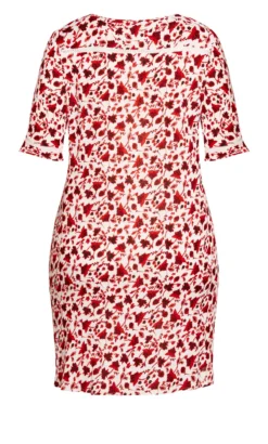Evans White & Red Floral Mini Dress 11 Evans White & Red Floral Mini Dress -Bold Fit Store 04C05LRED 6