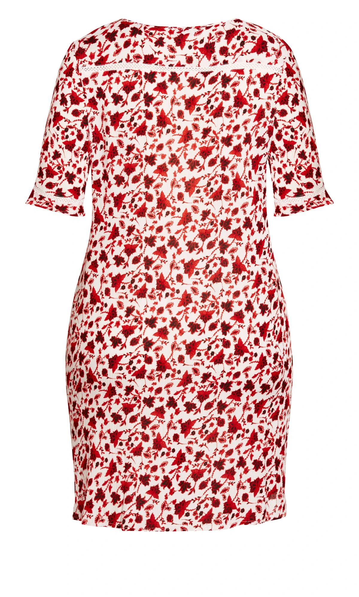 Evans White & Red Floral Mini Dress 6 Evans White & Red Floral Mini Dress - Image 6