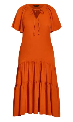 Evans Brown Tiered Maxi Dress -Bold Fit Store 04C08PBRN 3