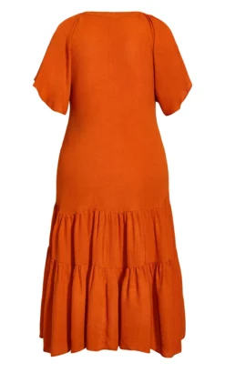 Evans Brown Tiered Maxi Dress -Bold Fit Store 04C08PBRN 4