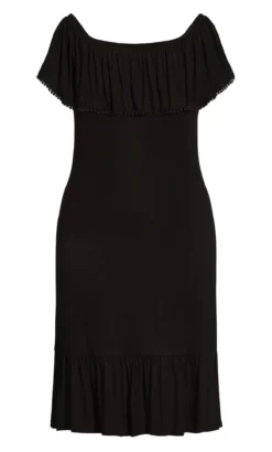 Evans Black Embroidered Frill Midi Dress 7 Evans Black Embroidered Frill Midi Dress -Bold Fit Store 04M17LBLK 4