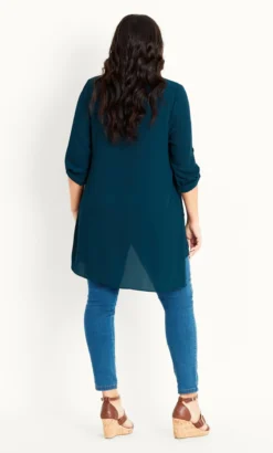 Evans Teal Green Double Layer Blouse -Bold Fit Store 08A70MMUL 4