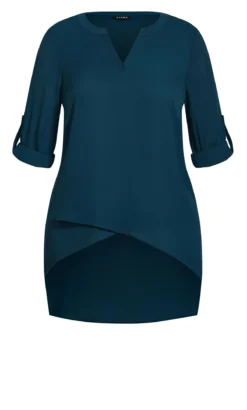 Evans Teal Green Double Layer Blouse -Bold Fit Store 08A70MMUL 5