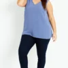 Evans Blue Essential V-Neck Vest Top