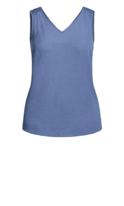 Evans Blue Essential V-Neck Vest Top -Bold Fit Store 08V03PBLE 4
