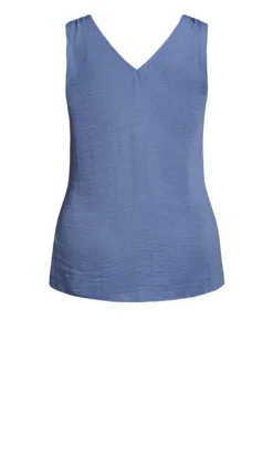 Evans Blue Essential V-Neck Vest Top -Bold Fit Store 08V03PBLE 5
