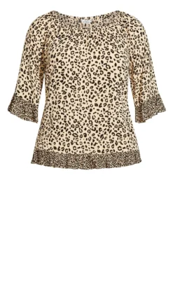 Evans Beige Brown Frill Hem T-Shirt 11 Evans Beige Brown Frill Hem T-Shirt -Bold Fit Store 11P51ENEU 5