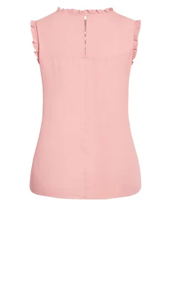 City Chic Blush Pink Lace Detail Sleeveless Top -Bold Fit Store 150511ROSEPINK 5