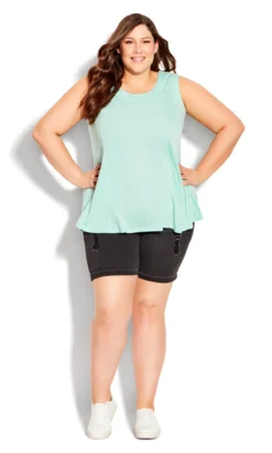 Avenue Light Green Swing Vest Top