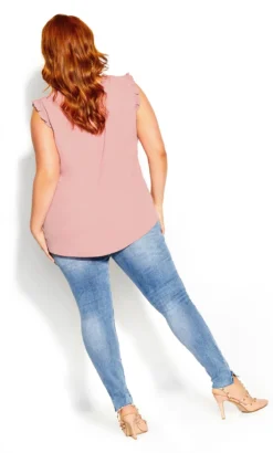 City Chic Blush Pink Lace Detail Sleeveless Top -Bold Fit Store 1 5 150511rosepink 3