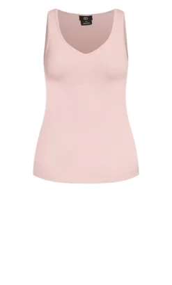 City Chic CCX Pink V-Neck Vest -Bold Fit Store 201109DUSTYROSE 10