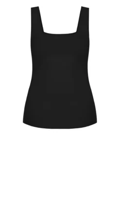 City Chic Black Square Neck Cami -Bold Fit Store 201110BLACK 7