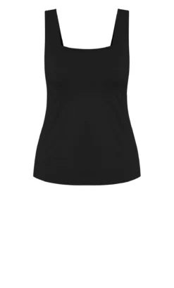 City Chic Black Square Neck Cami -Bold Fit Store 201110BLACK 8