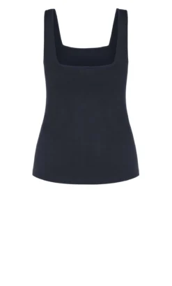 City Chic CCX Navy Blue Square Neck Vest Top -Bold Fit Store 201110FRENCHNAVY 4