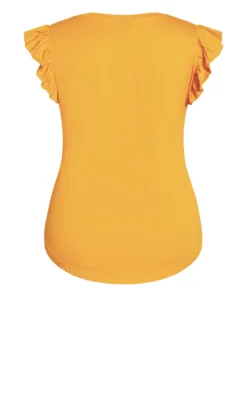 City Chic Honey Cami With Frill Sleeves -Bold Fit Store 201991HONEY 7