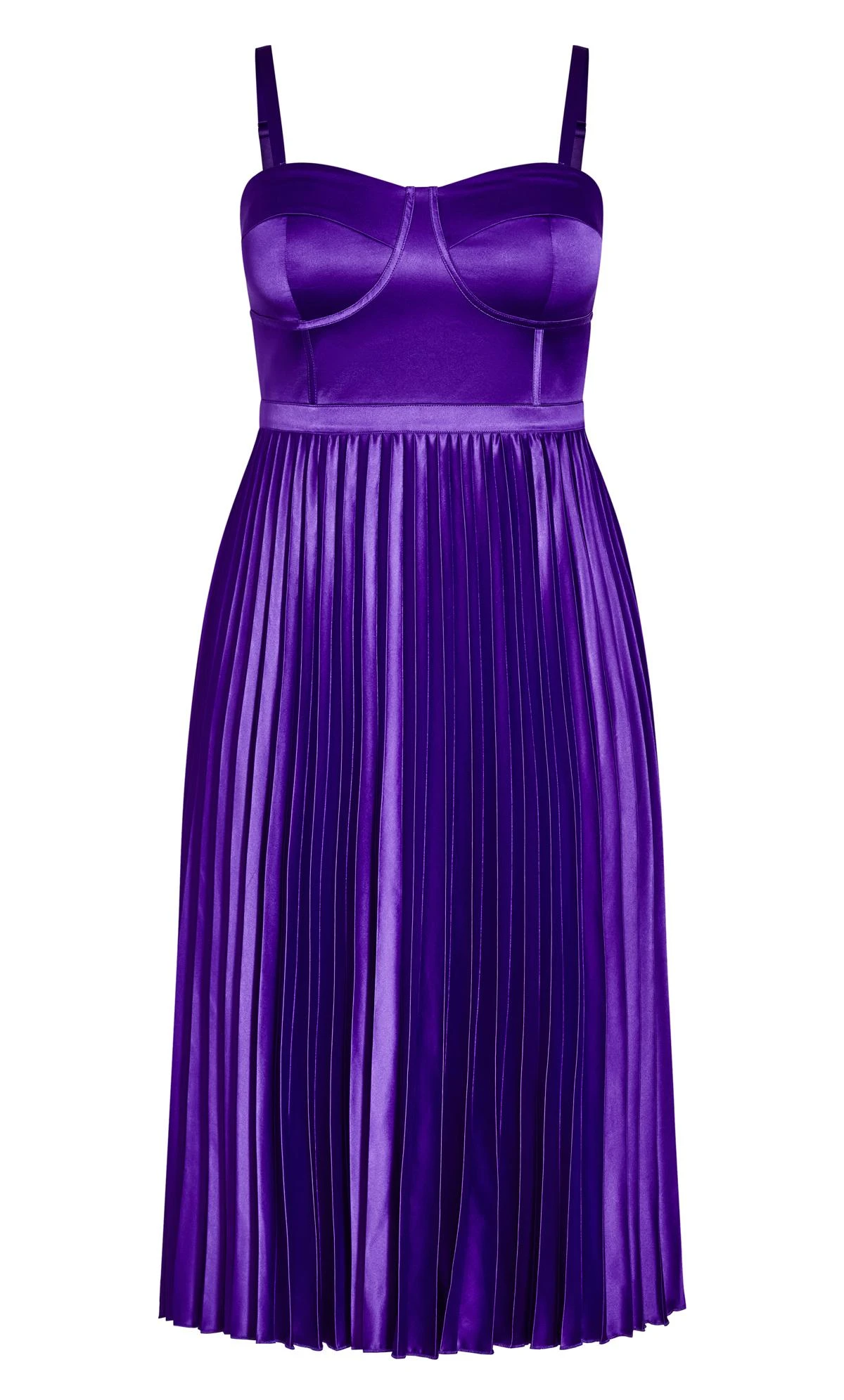 City Chic Purple Satin Corset Midi Dress 7 City Chic Purple Satin Corset Midi Dress - Image 7
