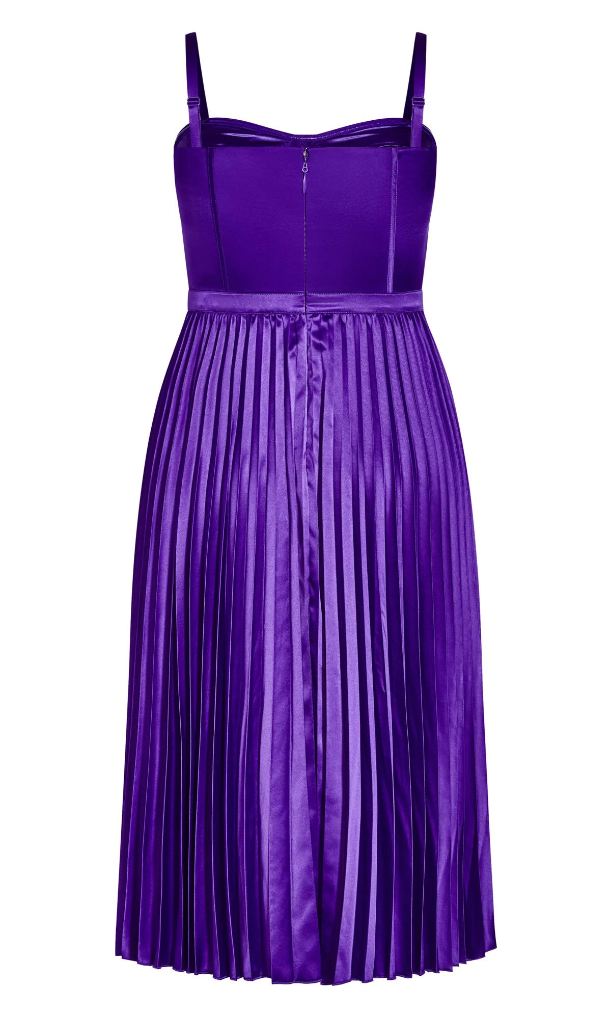 City Chic Purple Satin Corset Midi Dress 8 City Chic Purple Satin Corset Midi Dress - Image 8