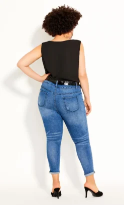 City Chic Black Double Layer Vest Top -Bold Fit Store 203621BLACK 3