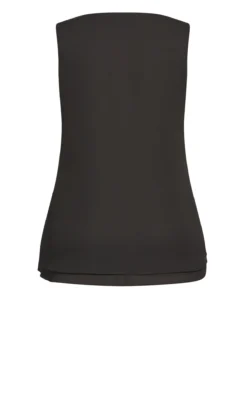 City Chic Black Double Layer Vest Top -Bold Fit Store 203621BLACK 8