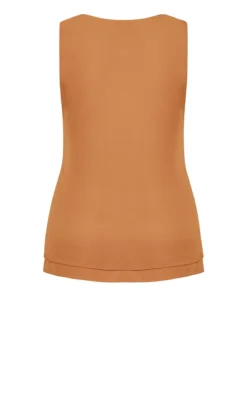 City Chic Orange Double Layer Top -Bold Fit Store 203621GINGER 6