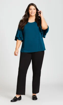 Avenue Black Straight Leg Trousers