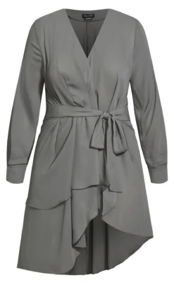 City Chic Teal Green Ruffle Wrap Top -Bold Fit Store 204078DEEPSAGE 5