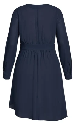 City Chic Navy Blue Wrap Top -Bold Fit Store 204078NAVY 5