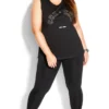 City Chic Black Active Tank Top