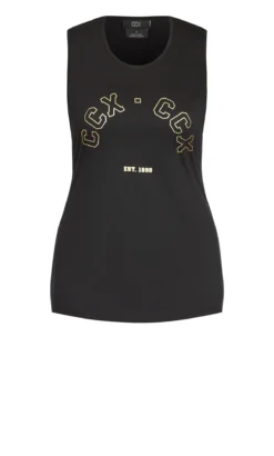 City Chic Black Active Tank Top -Bold Fit Store 205511BLACK 6