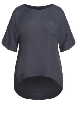 City Chic Grey Easy Weekend Top -Bold Fit Store 205576PLATINUM 5