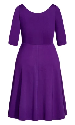 City Chic Purple Skater Midi Dress -Bold Fit Store 205858PETUNIA 5