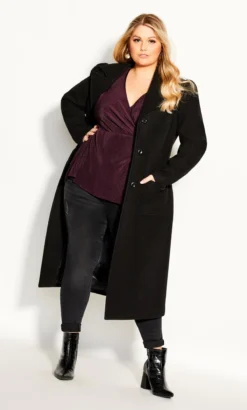 City Chic Purple Plisse Wrap Top -Bold Fit Store 205874SPICEDPLUM 5