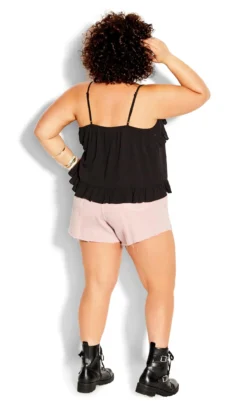 City Chic CCX Black Sweetly Ruffled Top -Bold Fit Store 207242BLACK 3