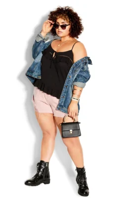 City Chic CCX Black Sweetly Ruffled Top -Bold Fit Store 207242BLACK 4