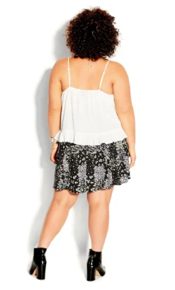 City Chic CCX White Ruffle Cami Top -Bold Fit Store 207242IVORY 2