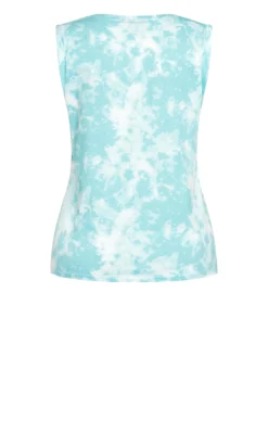 City Chic CCX Green Tye Dye 'La Femme' Slogan Vest -Bold Fit Store 207841MINTTIEDYE 5