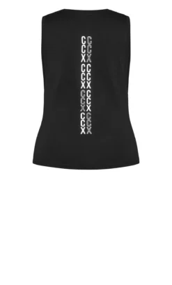 City Chic CCX Black Reflect Tank -Bold Fit Store 207854BLACK 6
