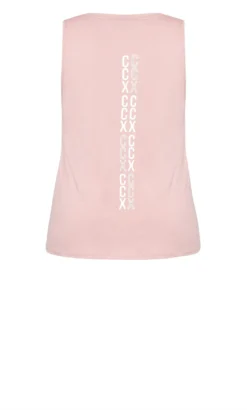 City Chic Blush Pink Front Tie Detail Vest Top -Bold Fit Store 207854DUSTYROSE 6