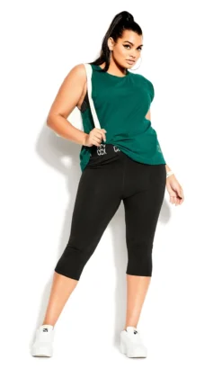 City Chic CCX ACTIVE Green Vest Top