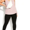 City Chic Pink Contrast Strap Active Vest Top