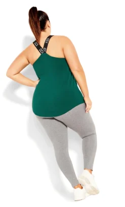 City Chic CCX Green Active Vest Top -Bold Fit Store 207860SEAGREEN 4