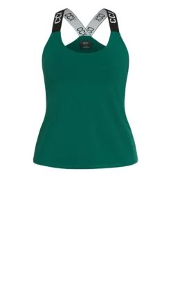 City Chic CCX Green Active Vest Top -Bold Fit Store 207860SEAGREEN 5