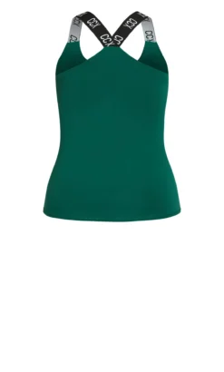 City Chic CCX Green Active Vest Top -Bold Fit Store 207860SEAGREEN 6