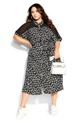 City Chic Black Sweet Hardware Dress