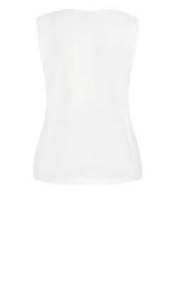 City Chic CCX Ivory Sleevless Tunic -Bold Fit Store 208645IVORY 6