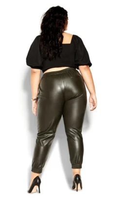 City Chic Khaki Attitude Trouser -Bold Fit Store 208651IVY 6