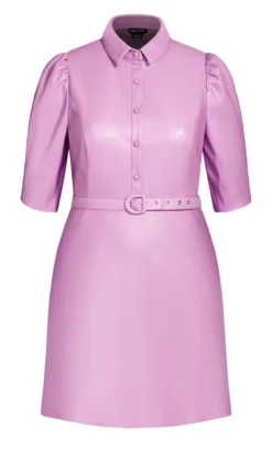 City Chic Purple Wild Sleeve Dress -Bold Fit Store 208971LILAC 3