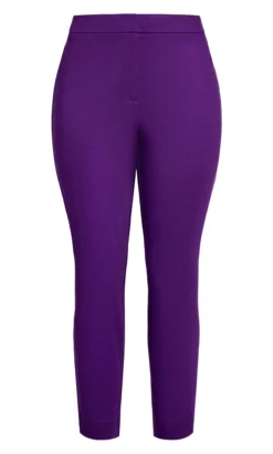 City Chic Purple Straight Trousers -Bold Fit Store 208974PETUNIA 5