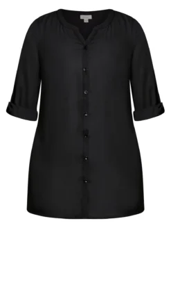 Avenue Black Collarless Shirt -Bold Fit Store 209011BLACK 111